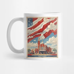 Forth Worth United States of America Tourism Vintage Poster Mug